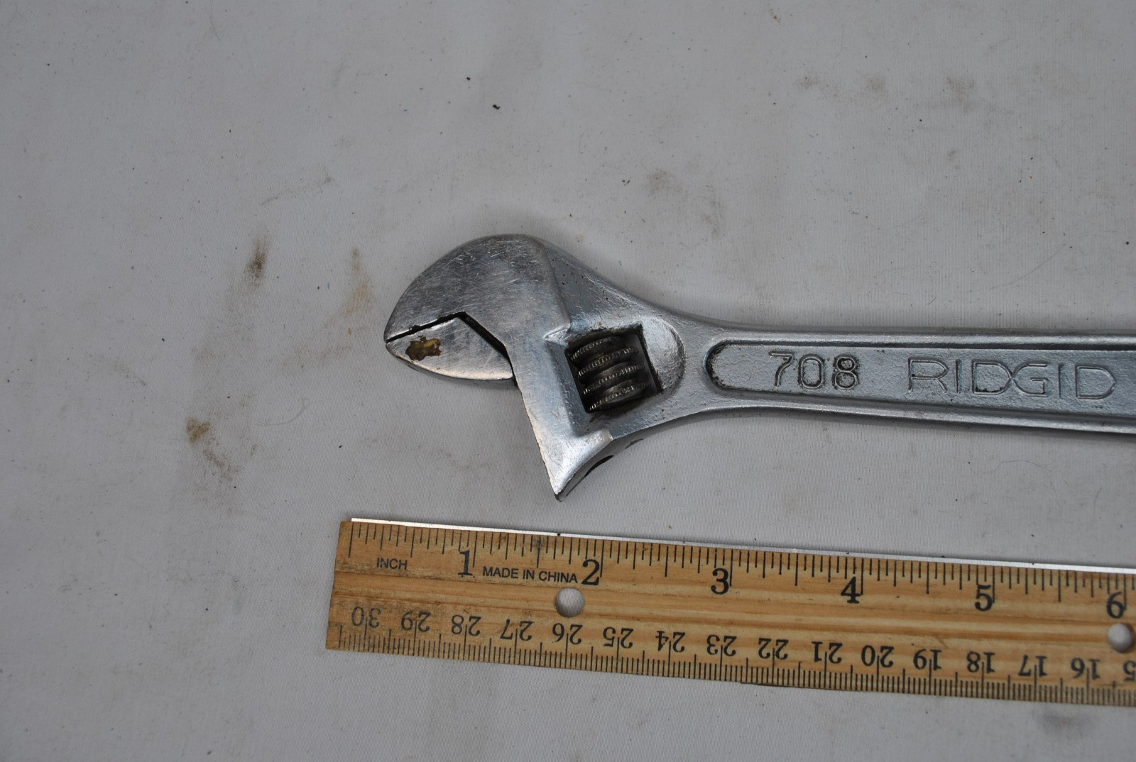 Ridgid 8″ Adjustable Wrench The Ridge Tool Co. 708 Elyria Ohio USA READ!