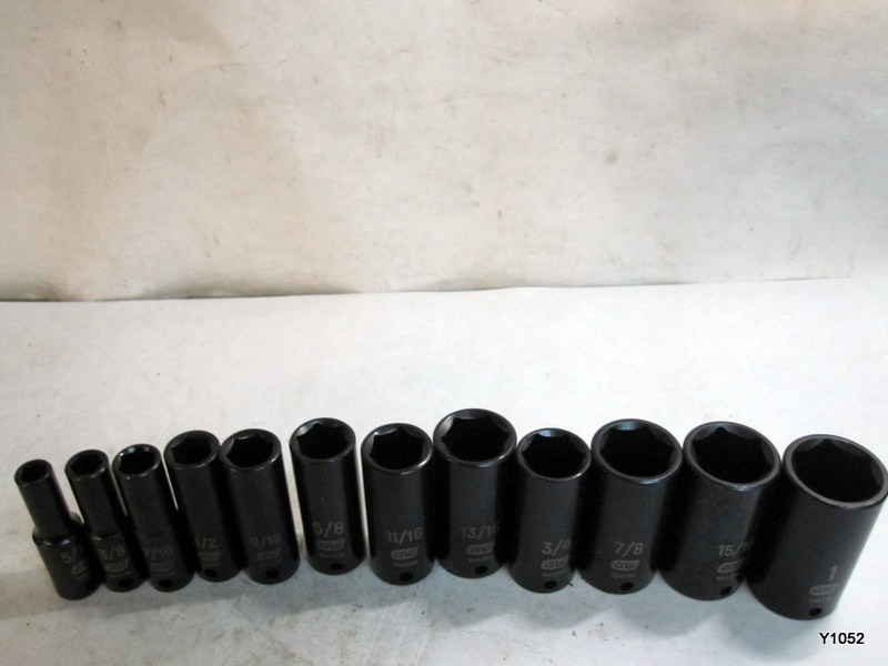 SAE Gearwrench set of 12 sockets 6 point see description