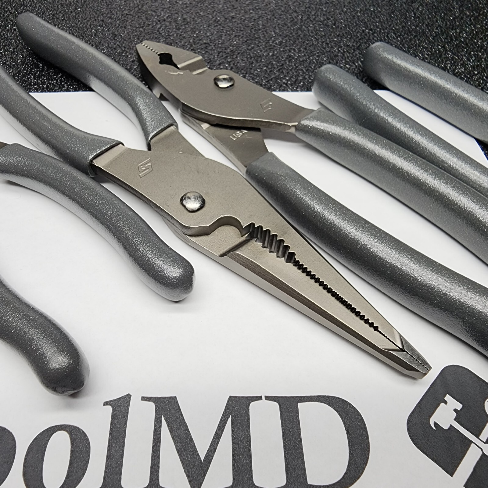 Snap-on Tools USA NEW 5pc DARK TITANIUM Combo Plier & Cutter Lot Set LN47ACF