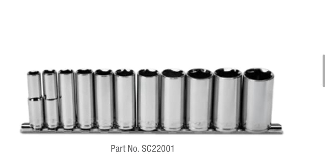 Case IH 3/8 Drive Deep Well Socket Set SC22001