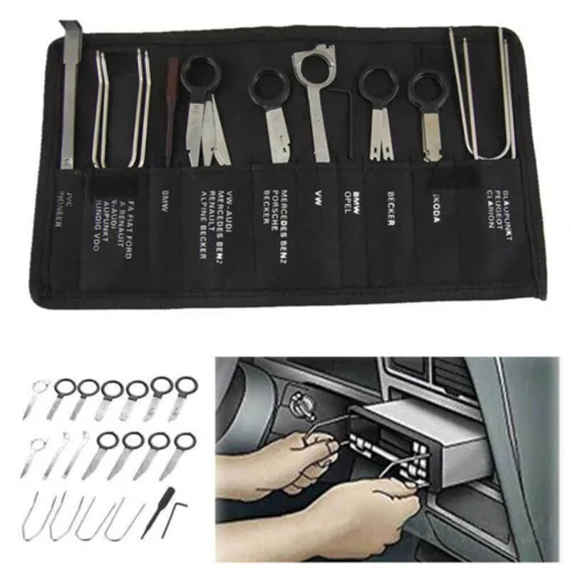 20x Car Radio CD Stereo Release Removal Tool Set Key For Audi BMW VW Ford GM