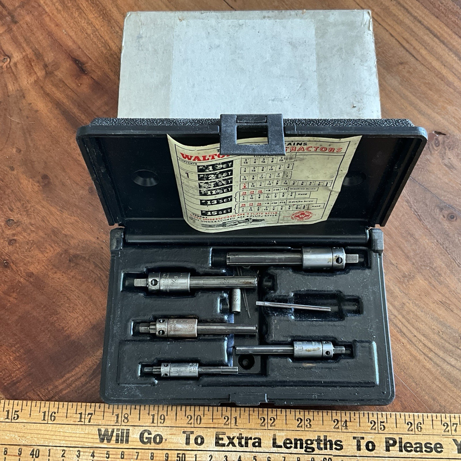 Vintage Walton Tools 6 Piece Tap Extractor Set 3/16″ – 1/2″