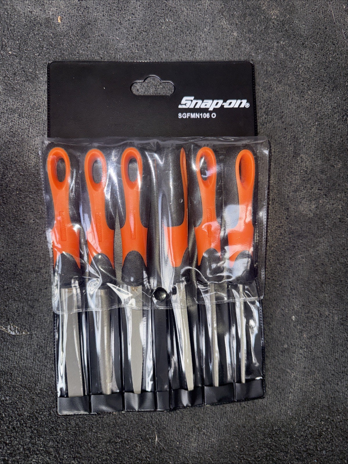 For Snap-on Tools Orange 6pc Soft Grip Handle Miniature File Set SGFMN106o