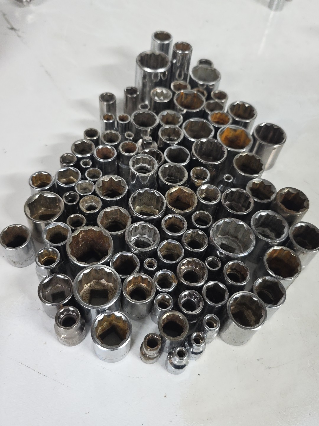 Craftsman Sockets & 3 Craftsman Socket Wrenches Various Sizes M & SAE-Lot Of 105