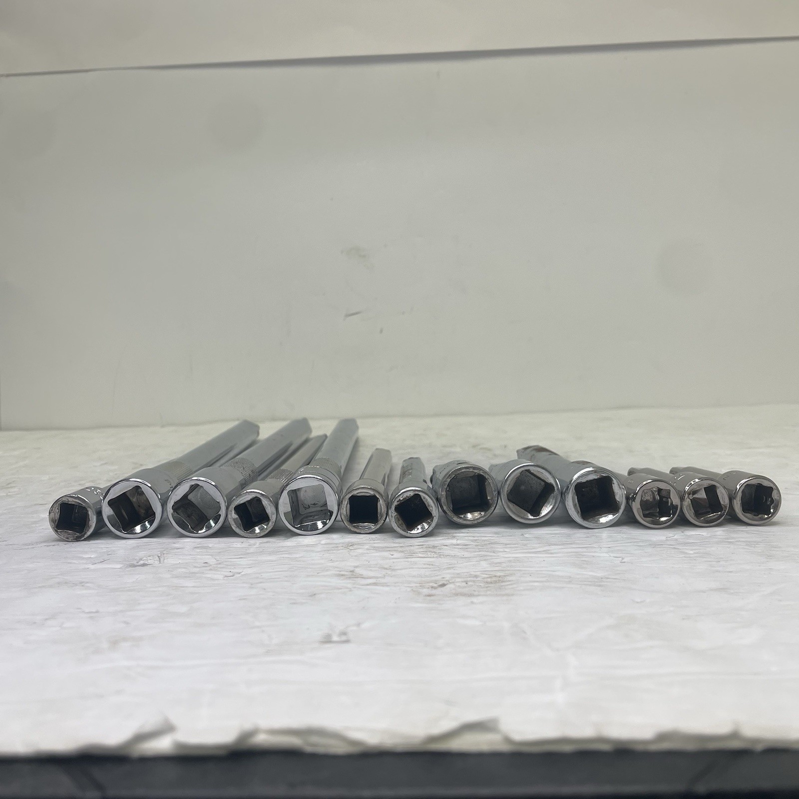 Ratchet Extensions Lot – 13pc – 3/8″ and 1/2″ Drives – 3″ to 10″ – Mixed Brands