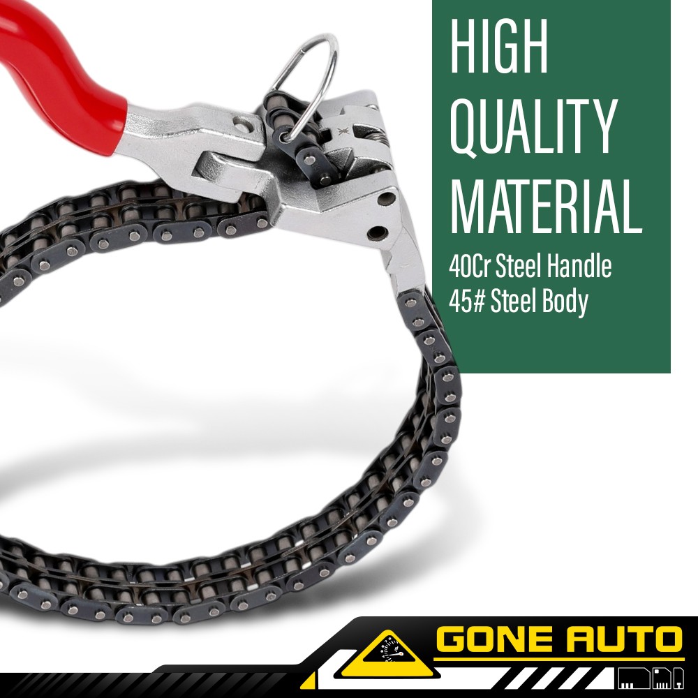 Heavy-Duty Ratcheting Chain Wrench Fittings 60-160mm Oil Filter Change Pipe