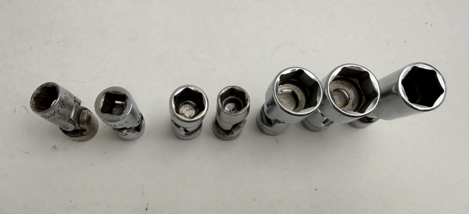 Snap-on Tools USA 6 Piece 3/8″ Drive SAE 6 Point & 12 Points Mix SWIVEL Sockets