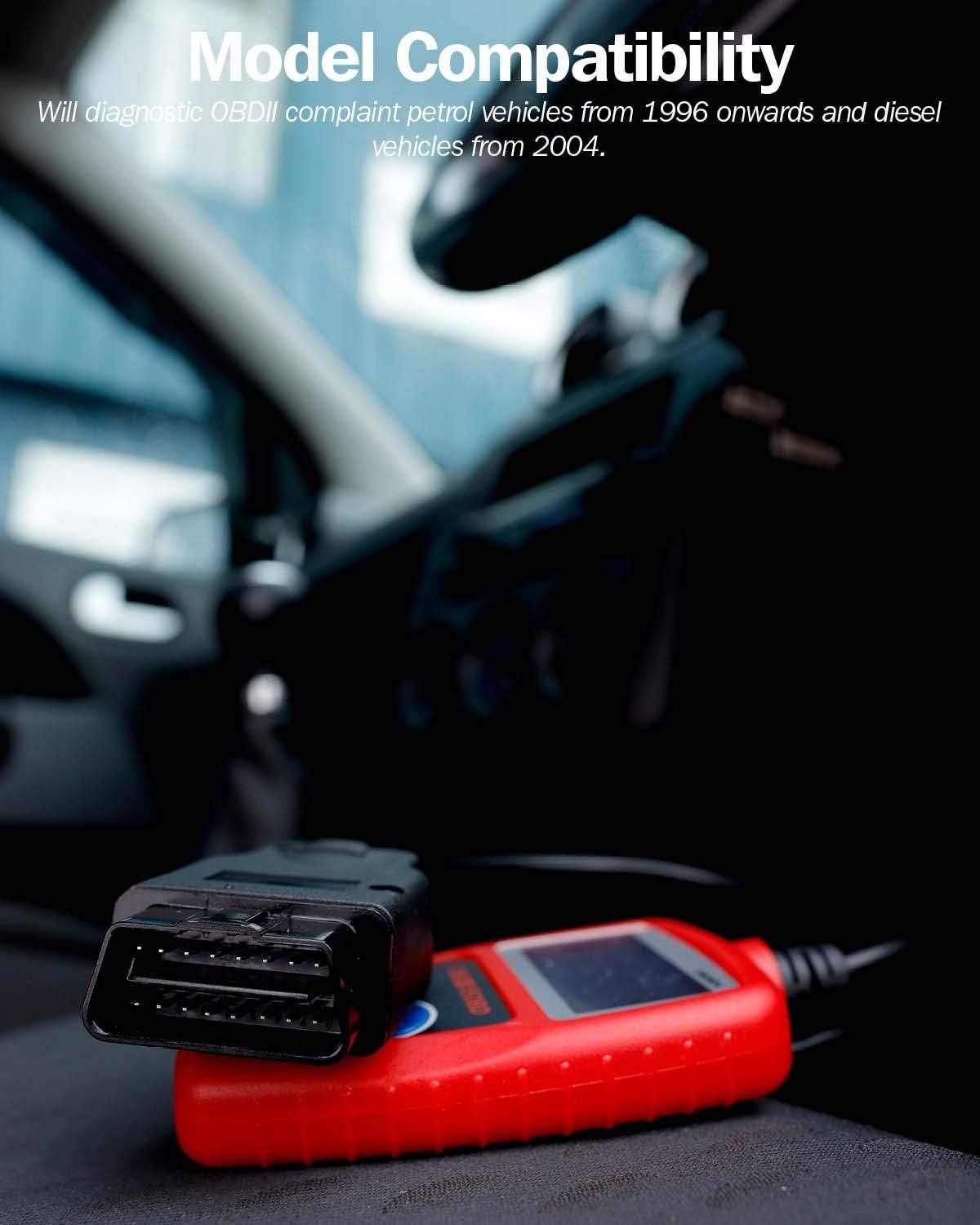 MPE OBDII Car Engine Scanner Diagnostic Fault Error Code Reader with LCD Display
