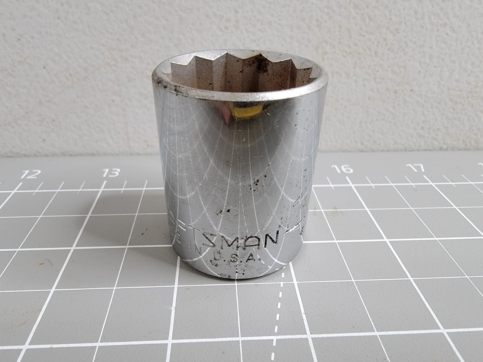 Craftsman 1 inch Chrome Socket 12 Point Shallow Standard 47514 USA Made