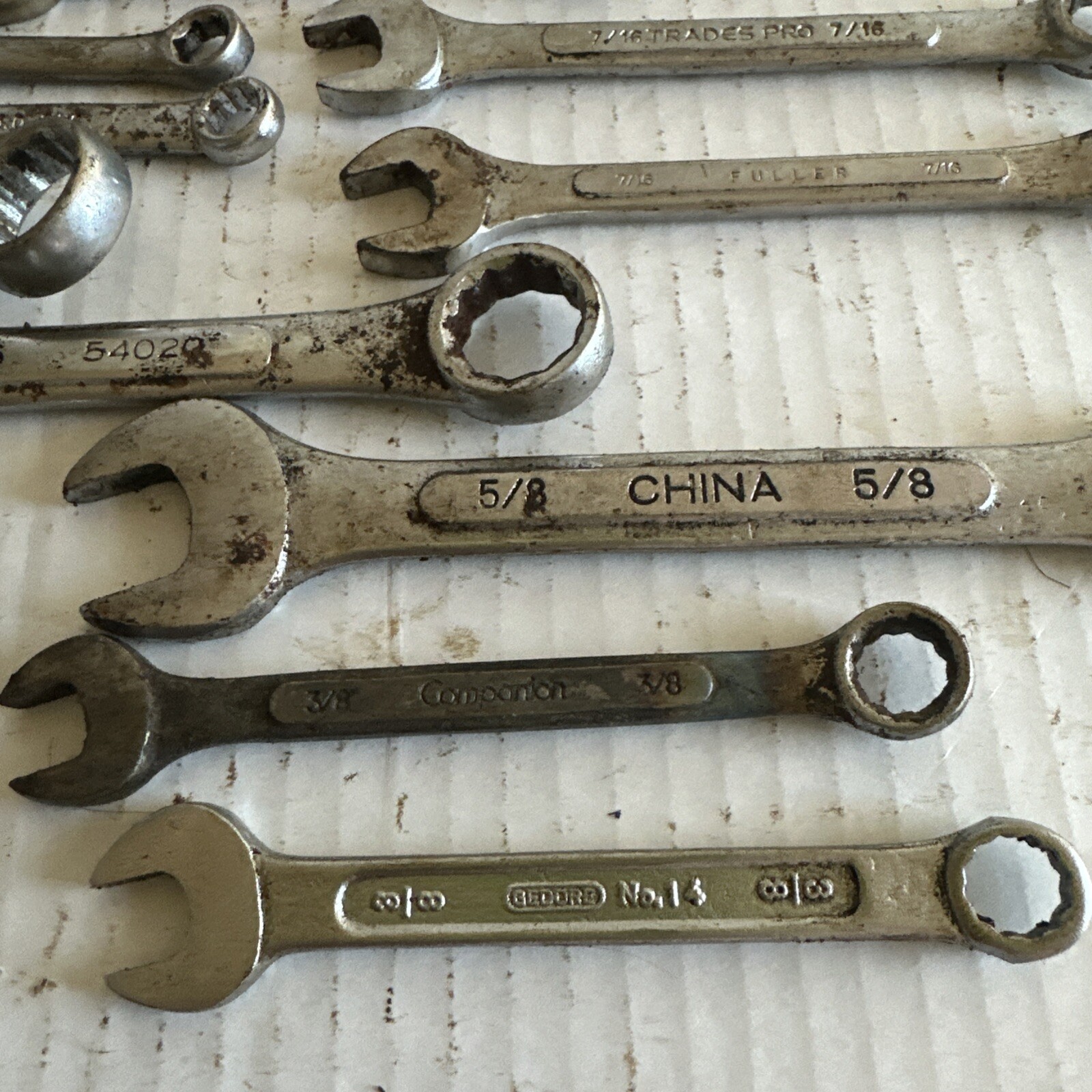 24 combination wrenches standard OPEN / BOXED ends DOUBLES Tatools Durabuilt vgc