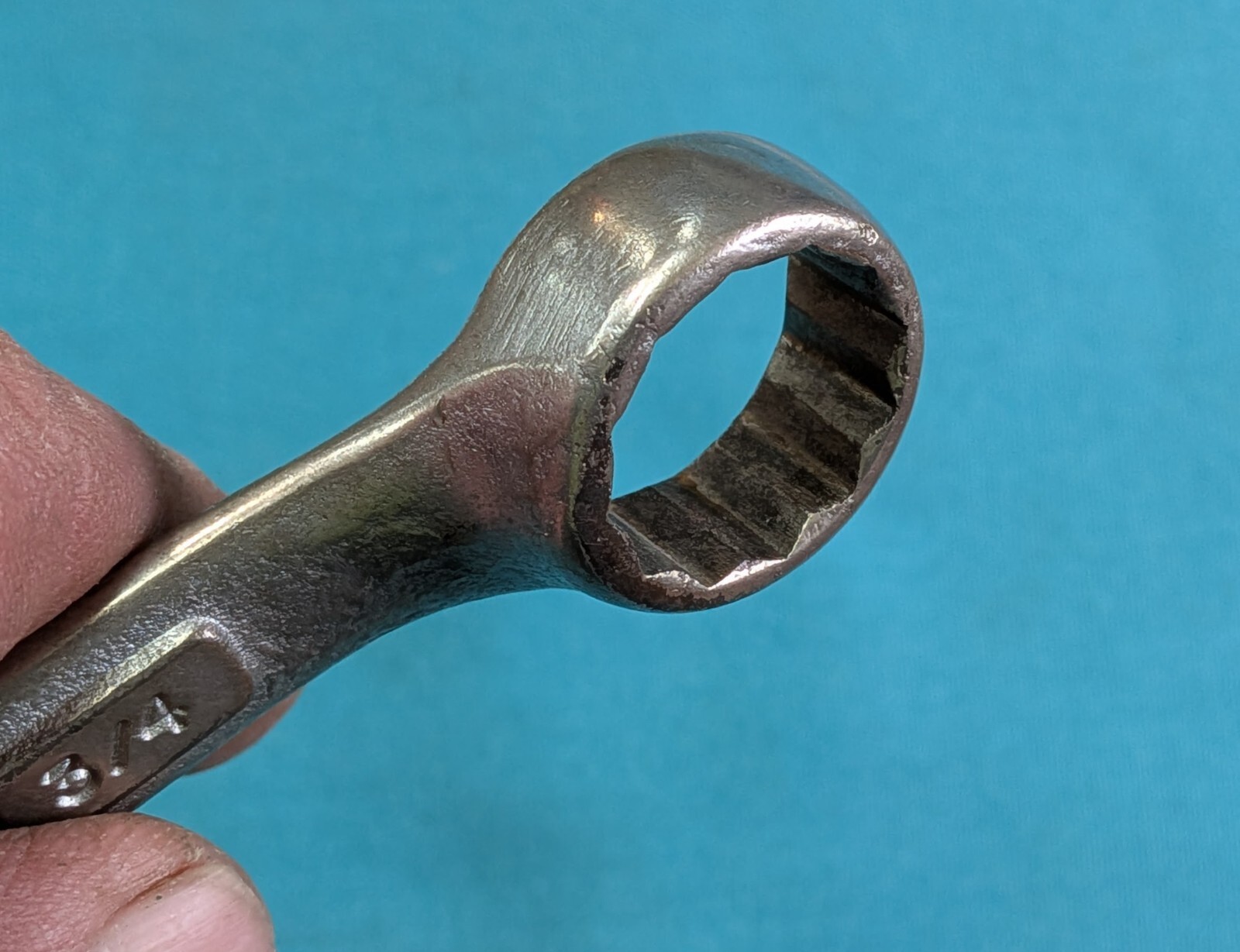 Vintage CRAFTSMAN 5/8″ X 3/4″ 12pt Stubby Box End Wrench SAE U.S.A. *V-Forge*