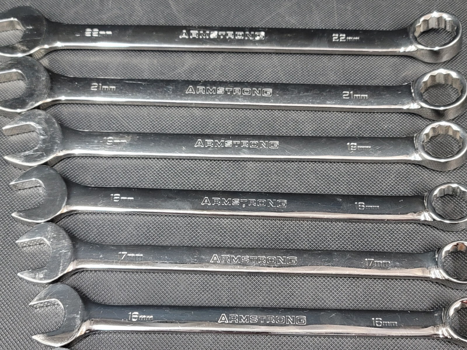 Armstrong Tools 15 pc 12 point Metric Combo Wrench Set 7-19mm & 21-22mm GMTK 52