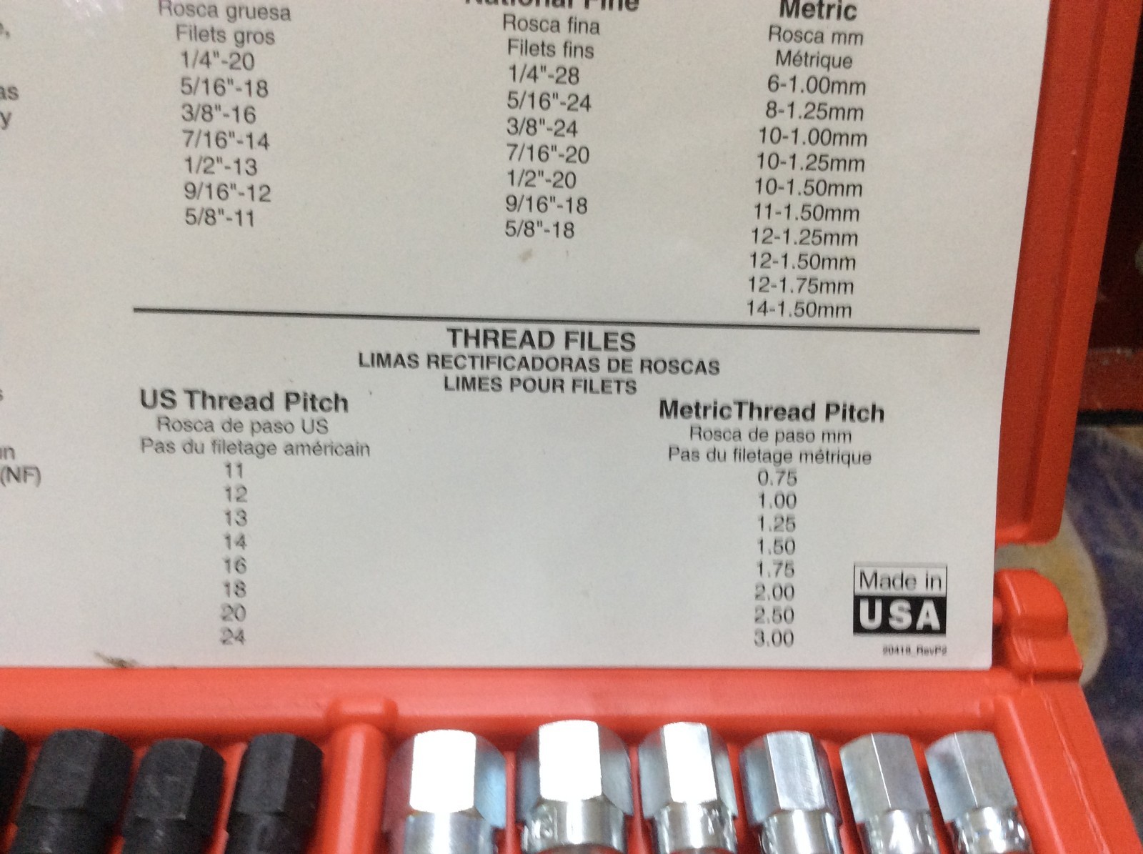 Mac Tools USA 48-Piece Thread Restoring Set TRCOMBO-48 SAE & Metric & Organizer.
