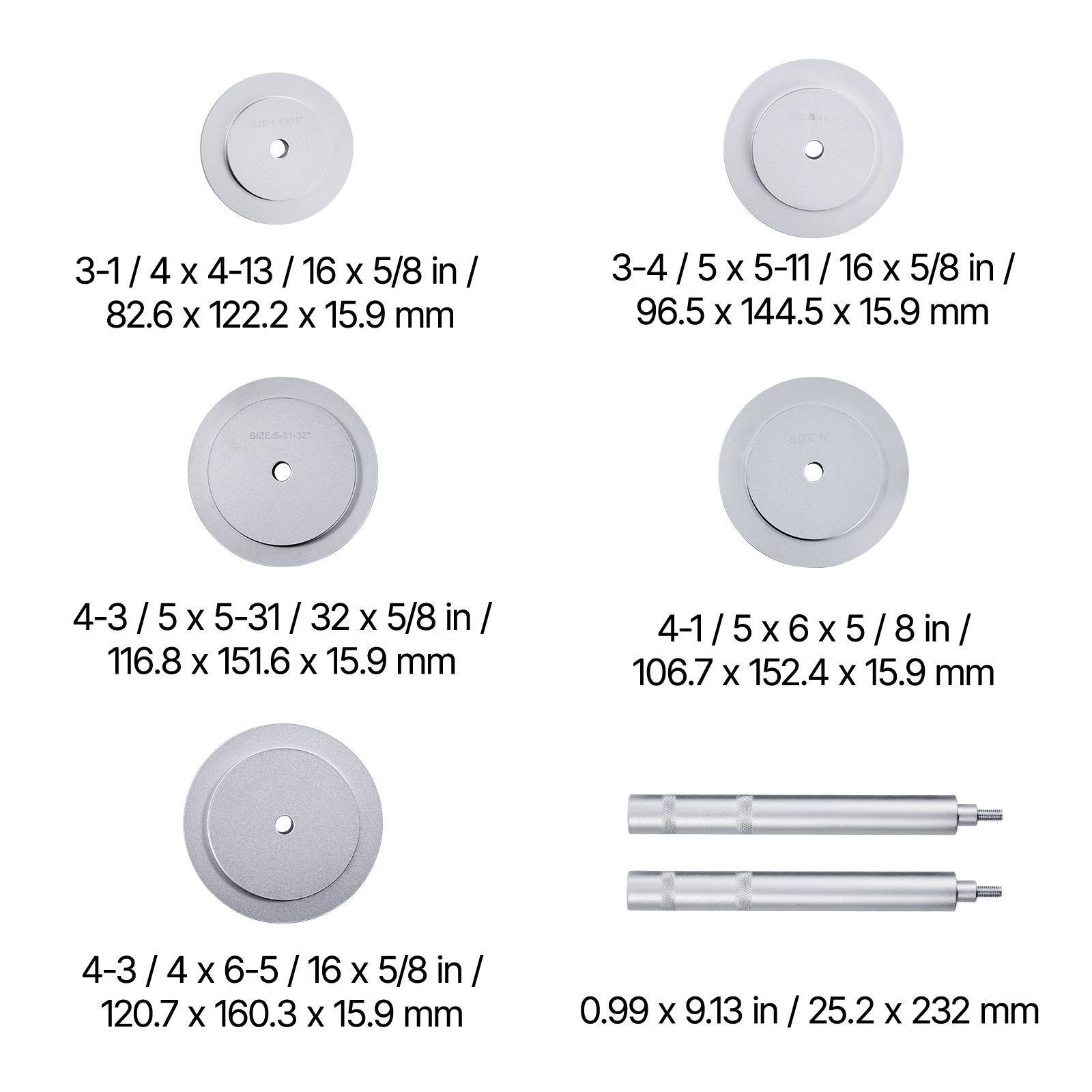 7-Pc Bearing Press Kit Aluminum Alloy Drive Handle Storage Case
