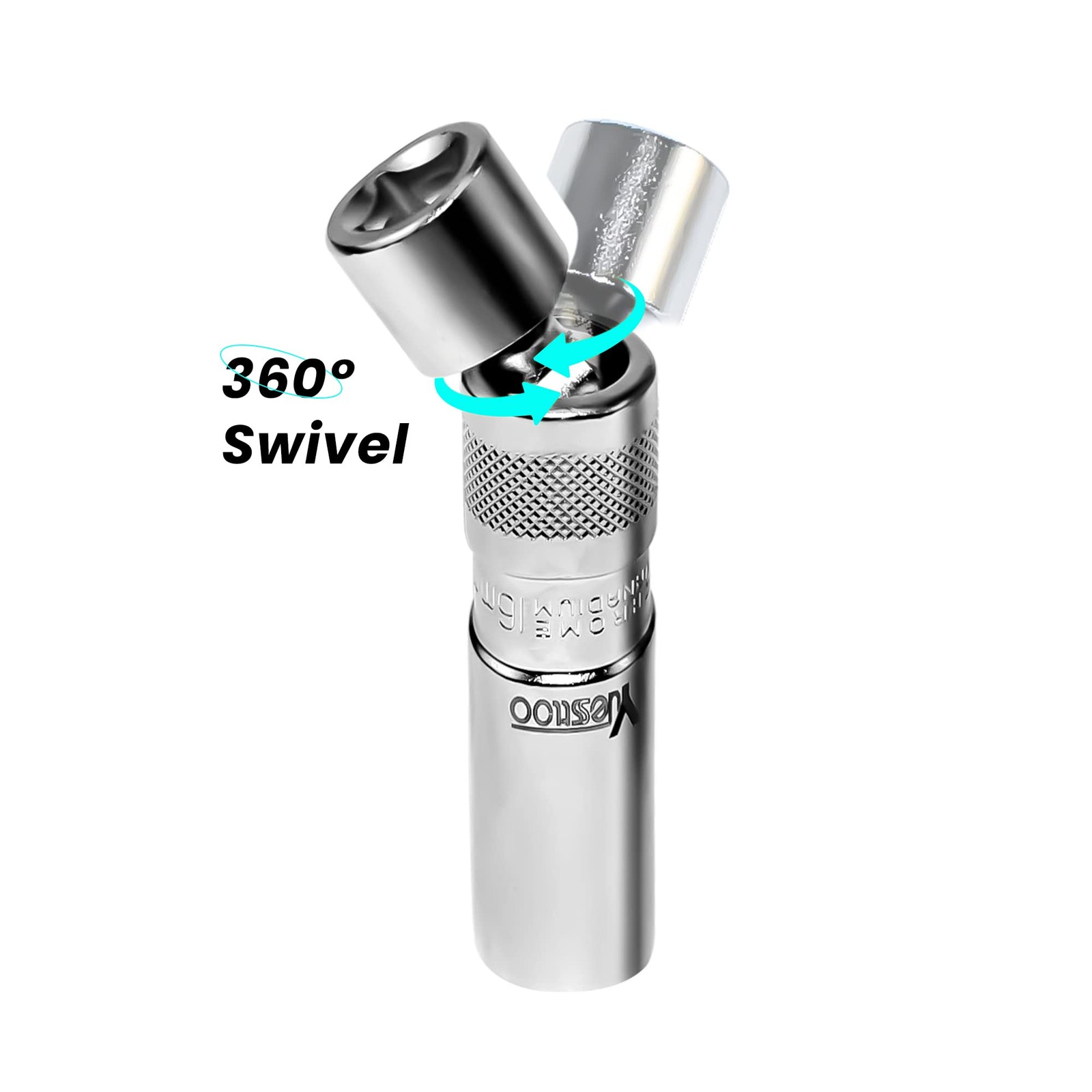 Yuesstloo 14mm & 16mm Magnetic Swivel Spark Plug Socket, 2 Pcs Thin One Size