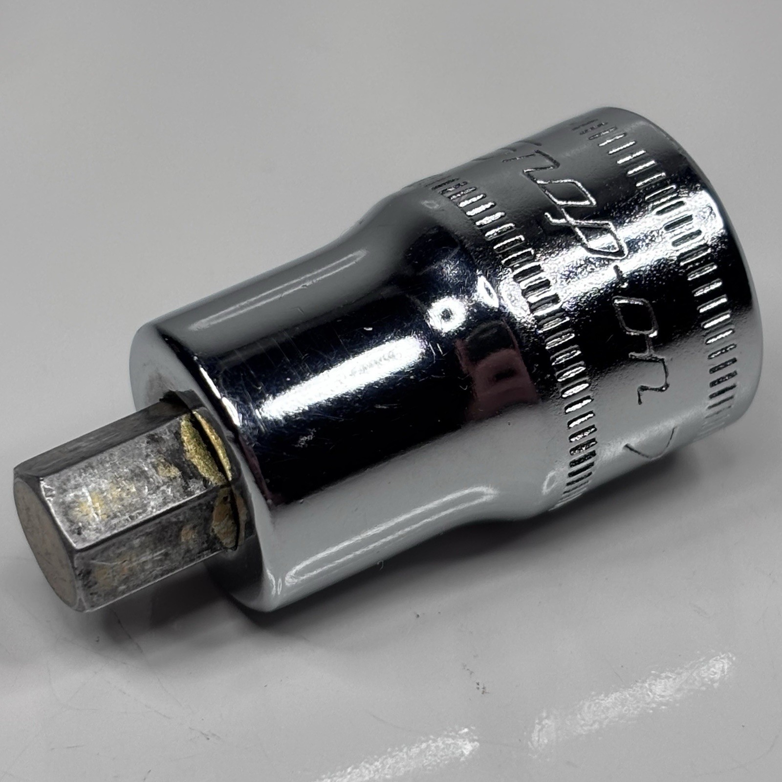 Snap On Tools FAMXS7E 3/8 Dr Metric 7mm Stubby Hex Socket Driver USA 2002 VGC