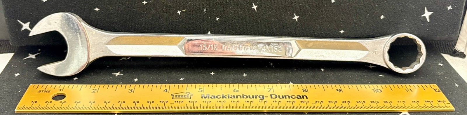 VTG Dayton 15/16″ 12 Point Combination Wrench Chrome Plated Steel 4×152 USA