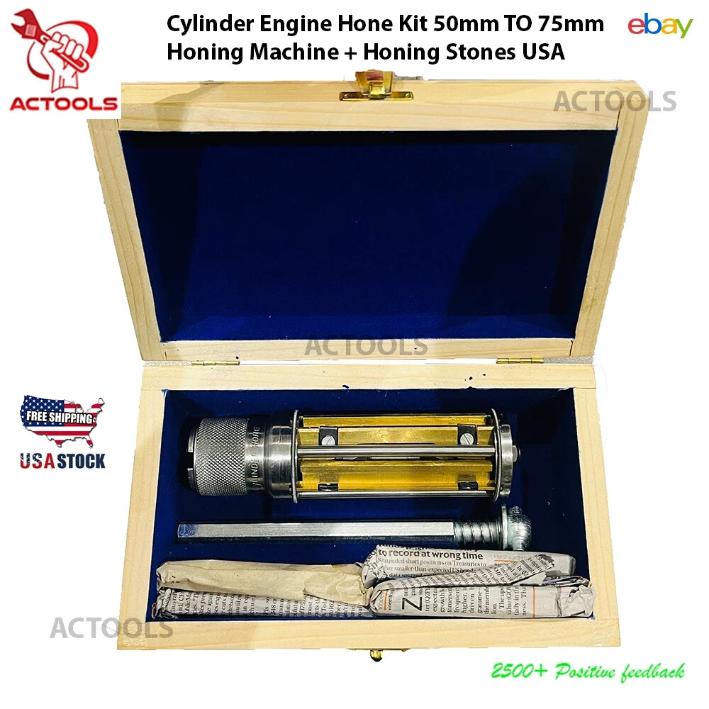 Cylinder Engine Hone Kit + 4 Set Honing Stones All Sizes Available ACTOOLS