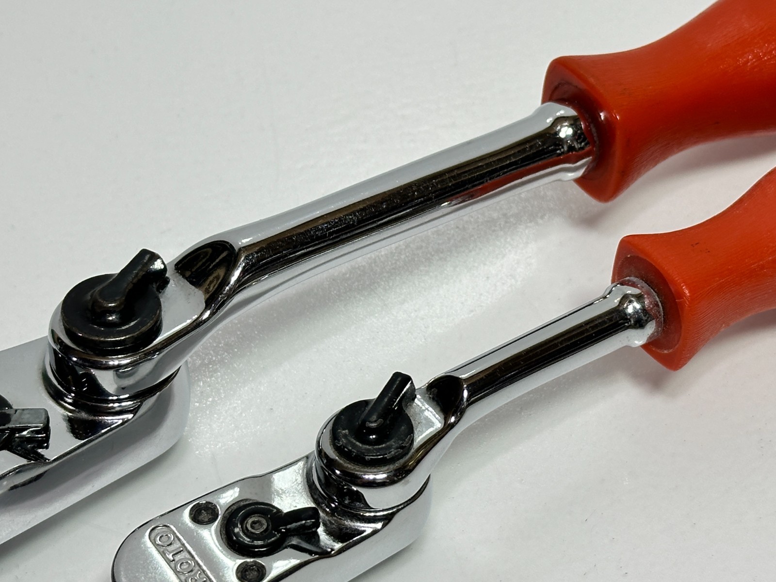 Proto USA Rare 2pc 5257L 3/8 Drive, 4757L 1/4 Drive Indexable Ratchet Red Handle