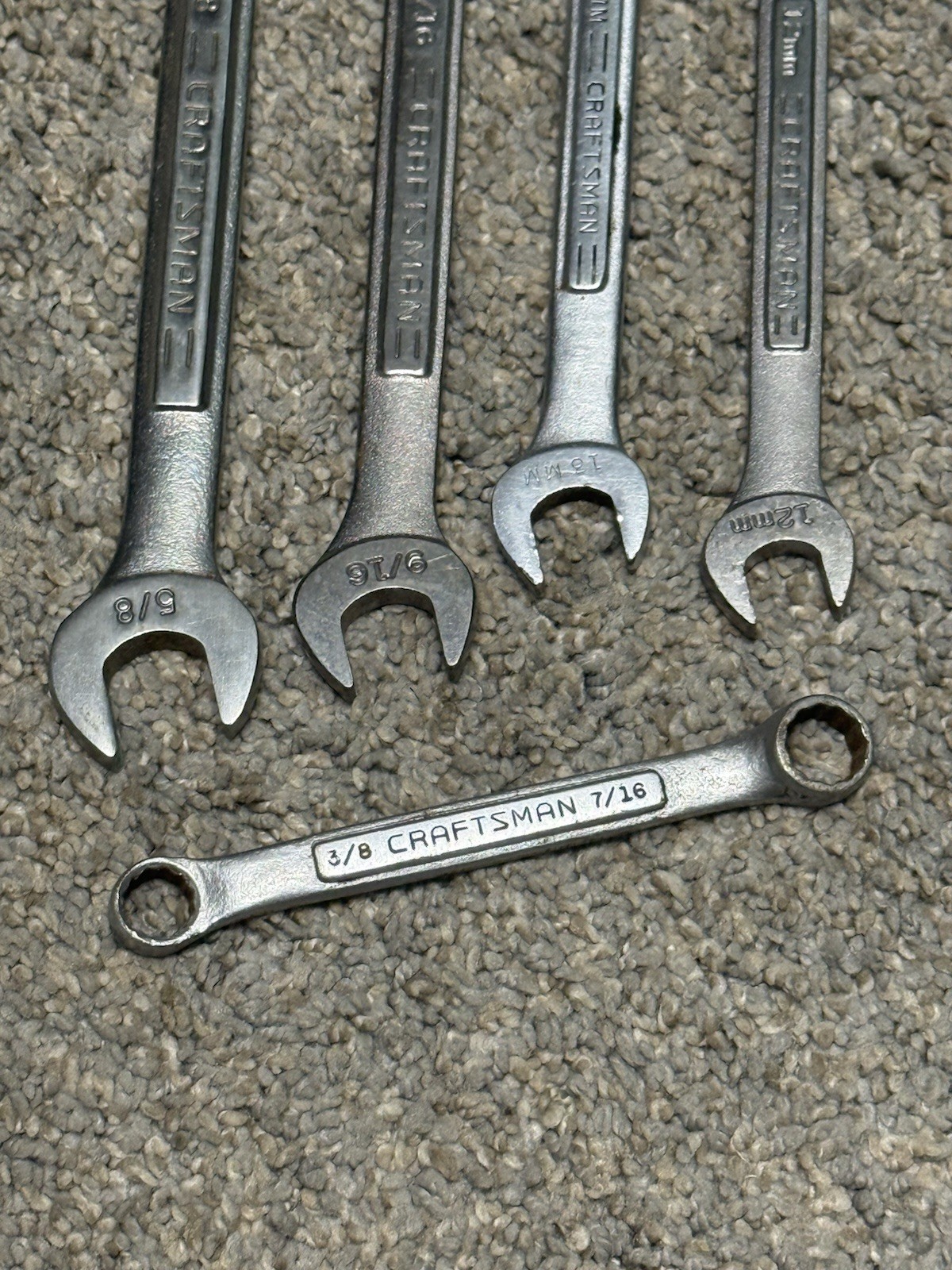 Craftsman Wrench Lot Of 7pc Various Sizes- Used Conditions!