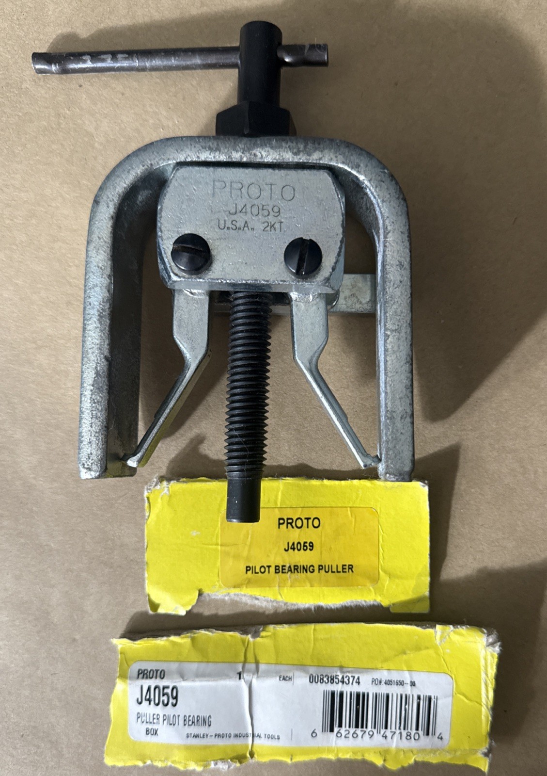 VINTAGE NOS PROTO TOOLS PILOT BEARING BUSHINGS PULLER J4059 1/2” To 1-1/2” USA