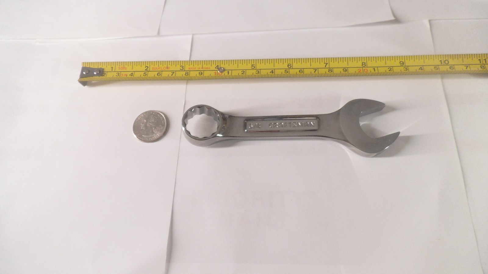 Craftsman Professional USA 12pt polished stubby combo wrench, 3/4″, 44109