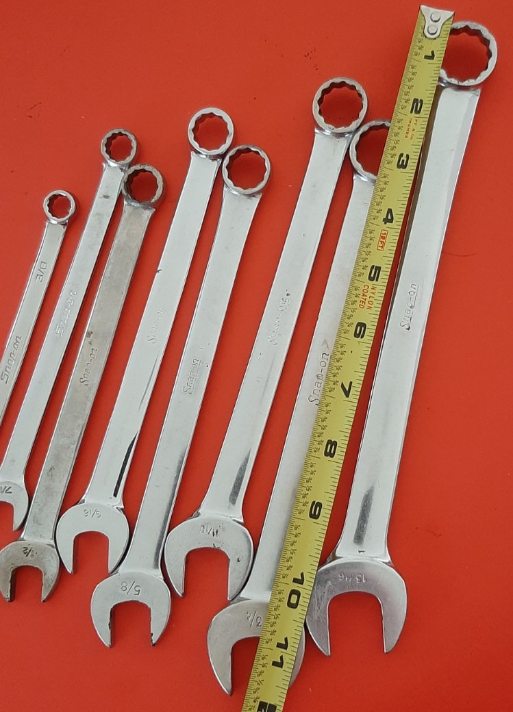 Vintage Snap-on Tools USA 7pc SAE Combination Wrench Set 3/8″ – 3/4″ OEX 601