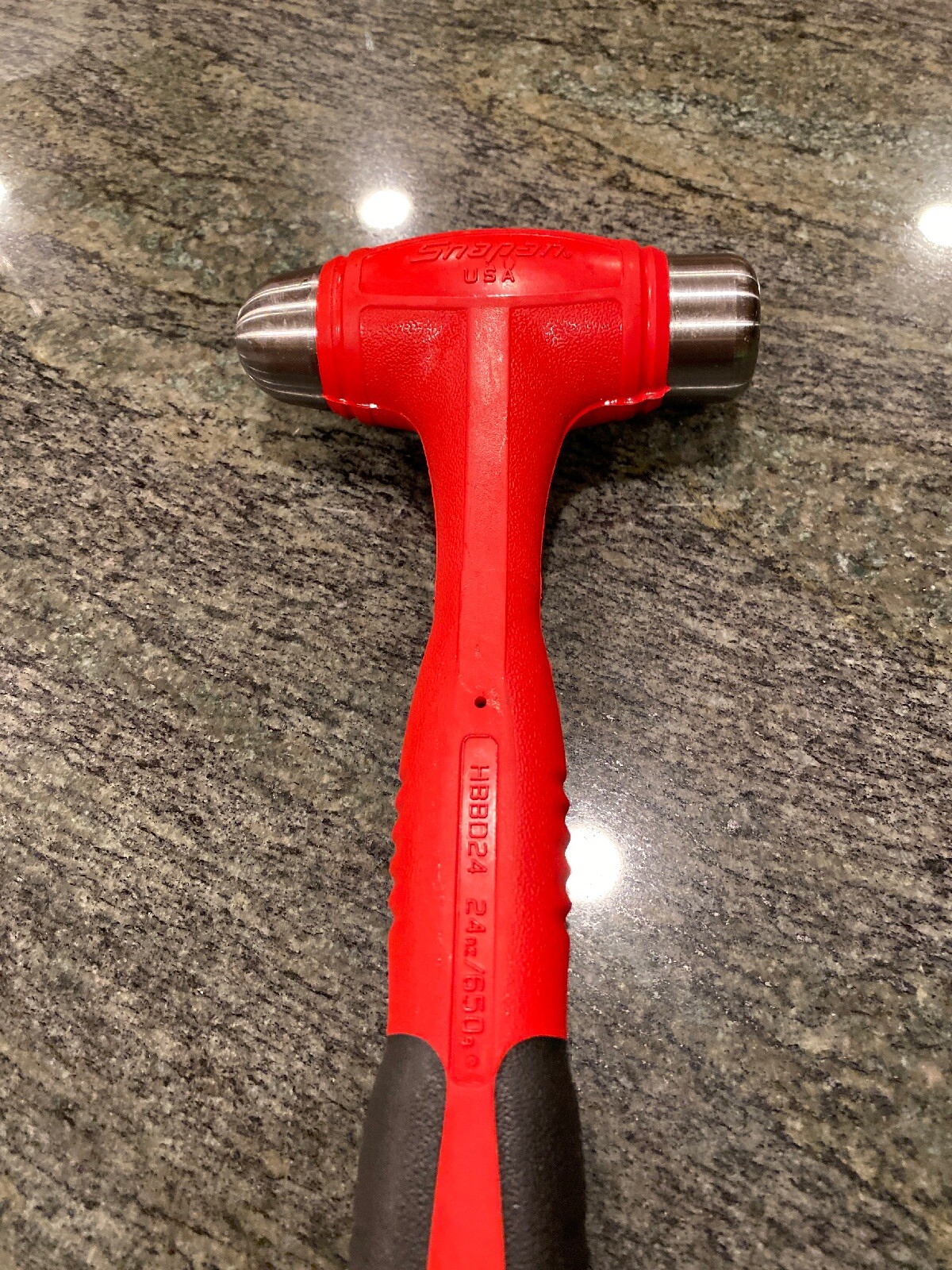 Snap On hbbd24 24 ounce ball peen soft grip dead blow hammer red