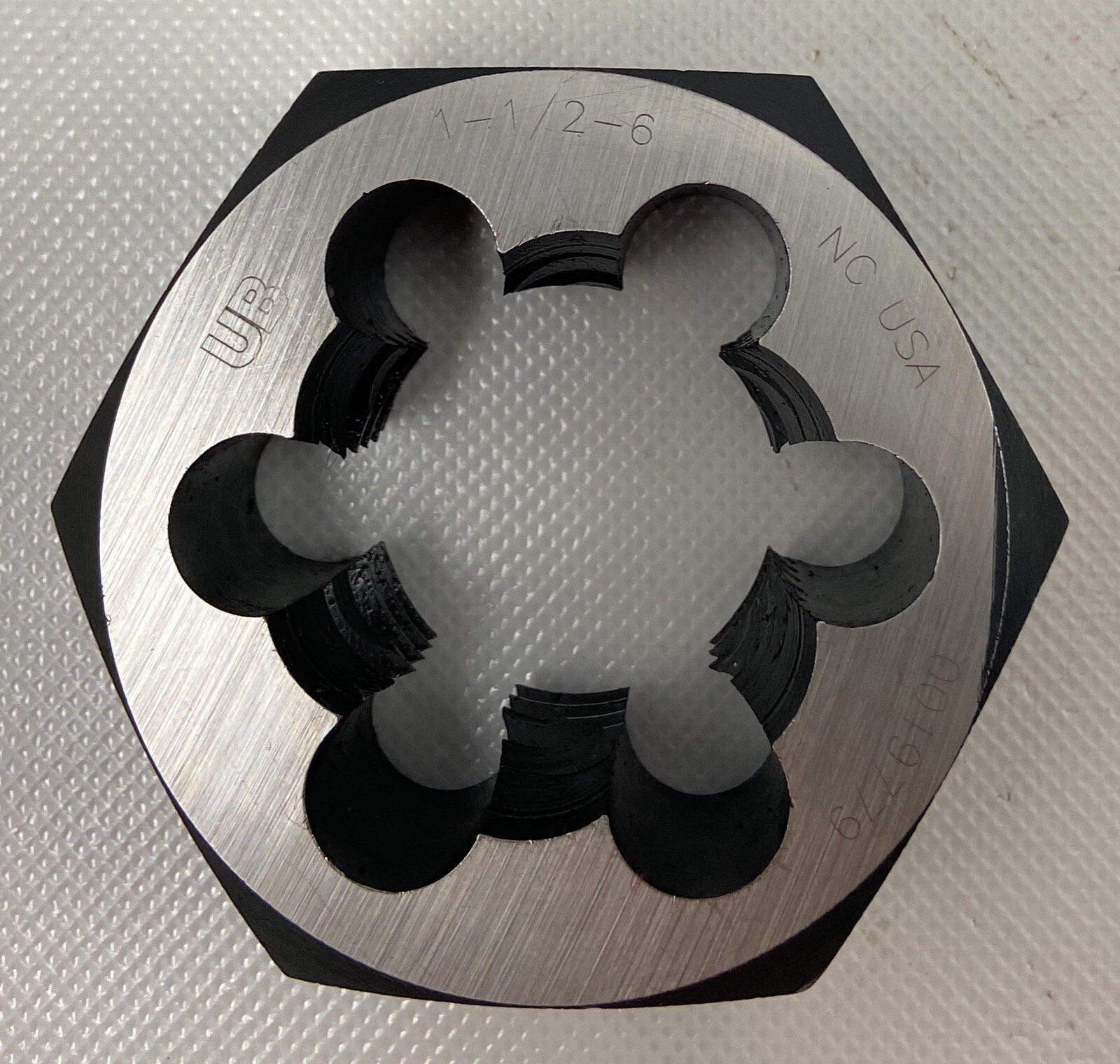 ☀️1-1/2-6 NC Hexagon Threading Die Hex Rethread, Union Butterfield, Made In USA