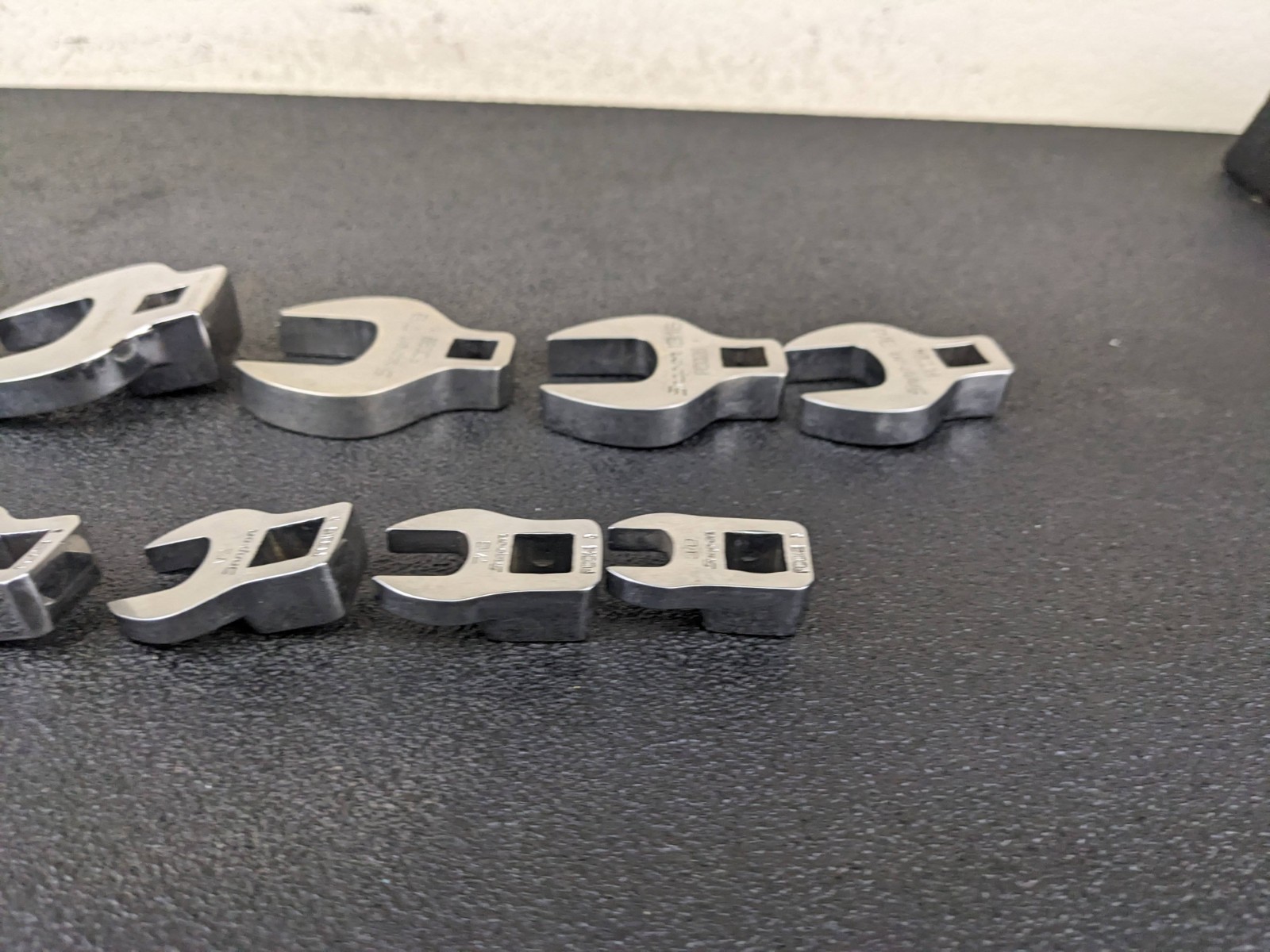 #bn719 Snap On Tools 3/8 Drive SAE 12 Pc Crows Foot Feet Wrench Set