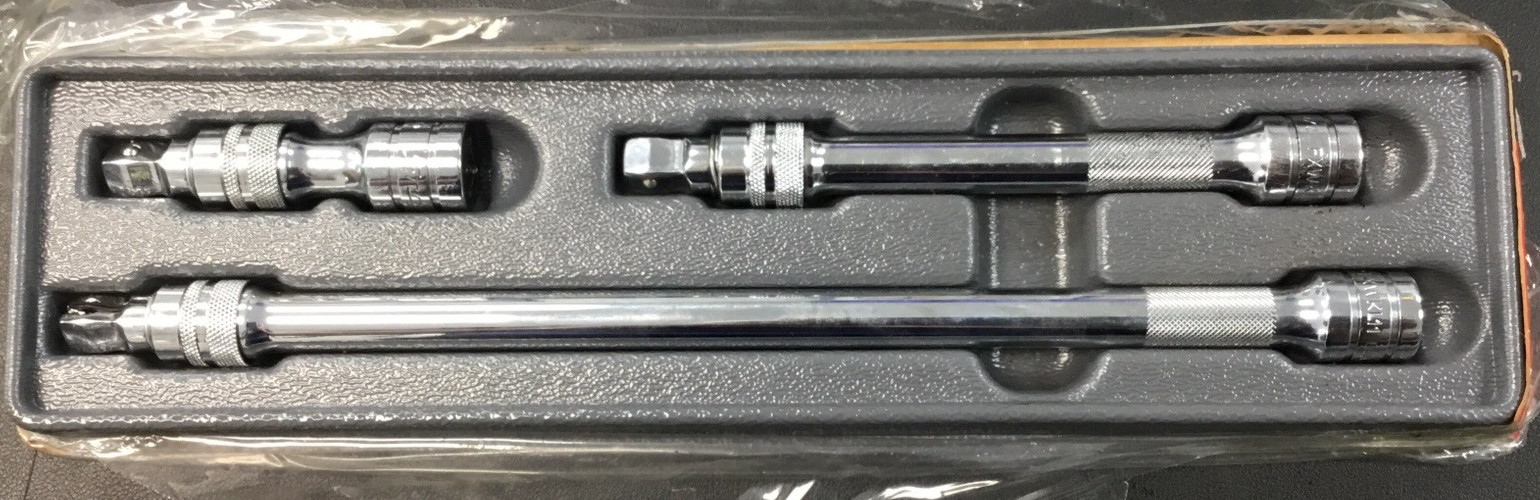 Snap On 3/8 Drive Quick-Release Wobble Locking Extension Set, Part# 203FXWKL