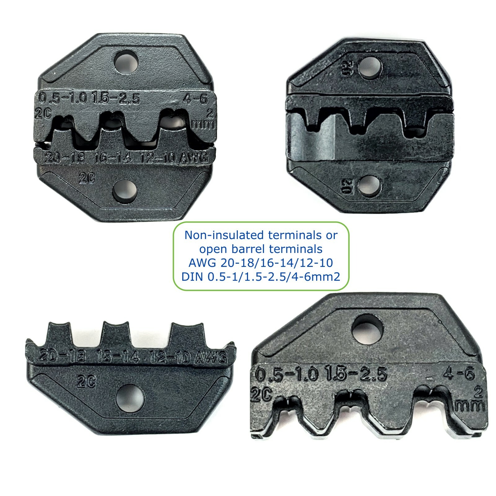 Ratchet CrimpTool Interchangeable Die Non-insulated Open Barrel Terminal