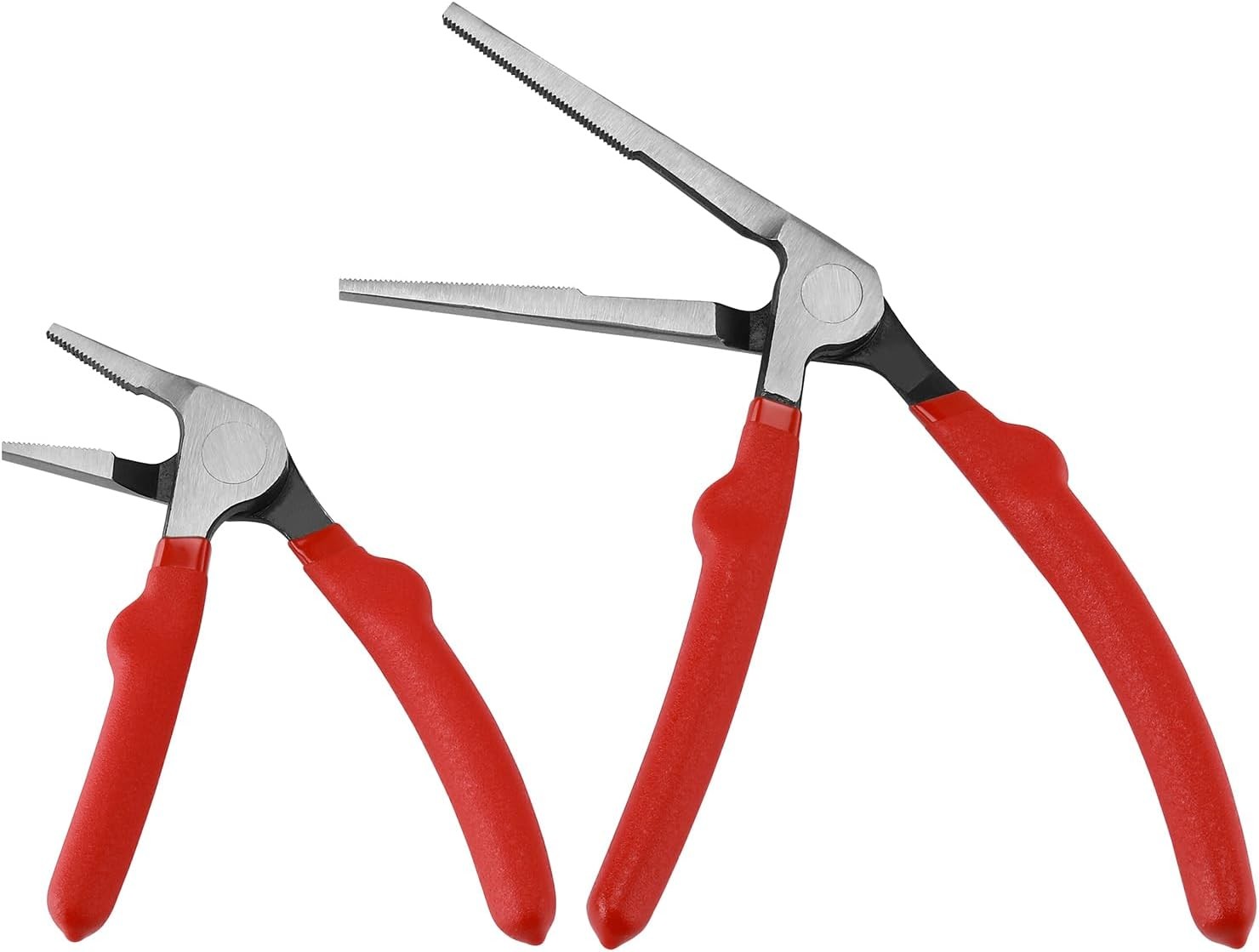 6″&8″ Kiwi Bent Head Needle-Nose Pliers, Angled Head Long Nose Pliers