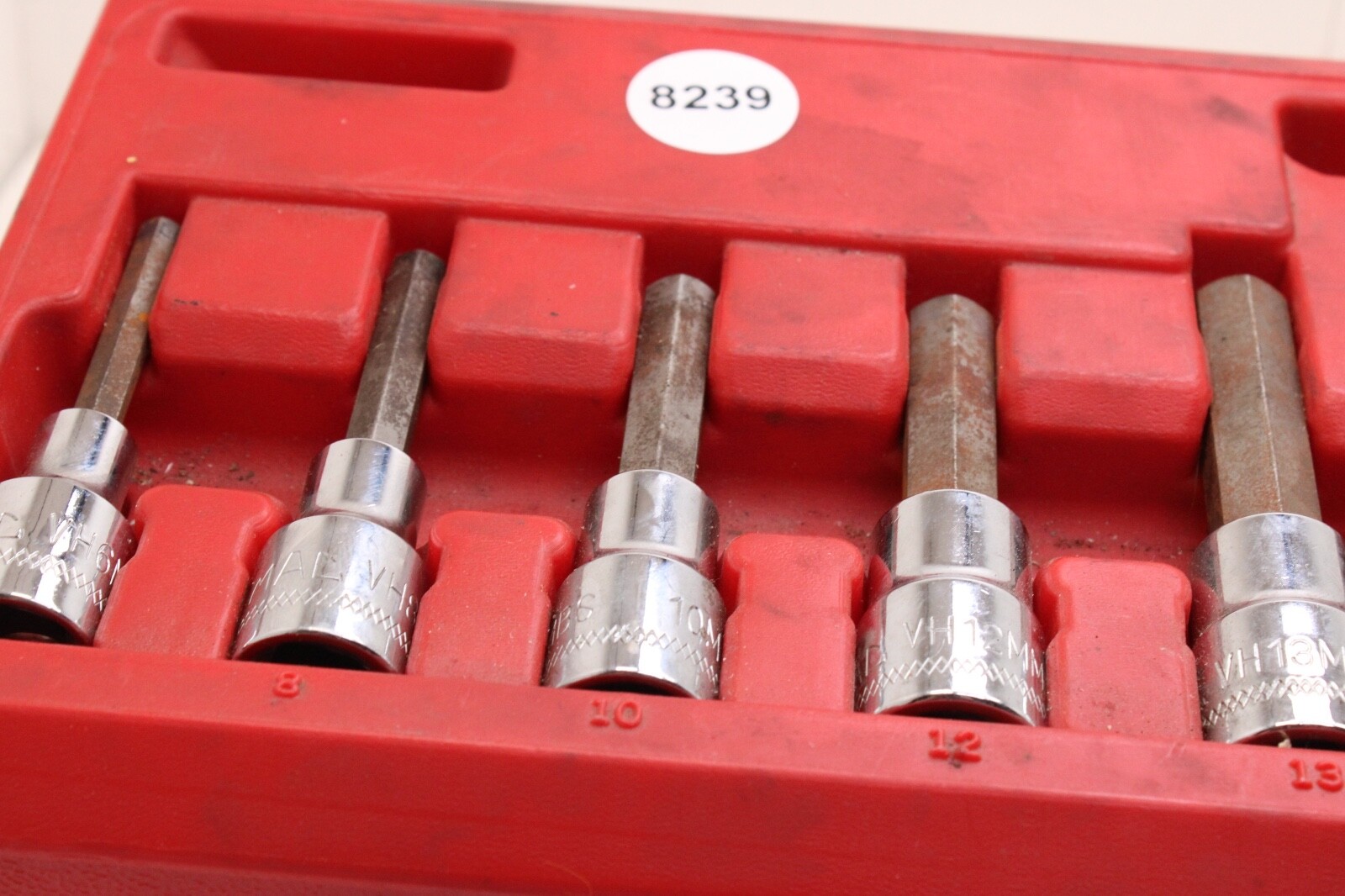 Mac Tools SVHM10P 1/2″ Drive 6mm-19mm 10 Piece Metric Chrome Hex Driver Set USA