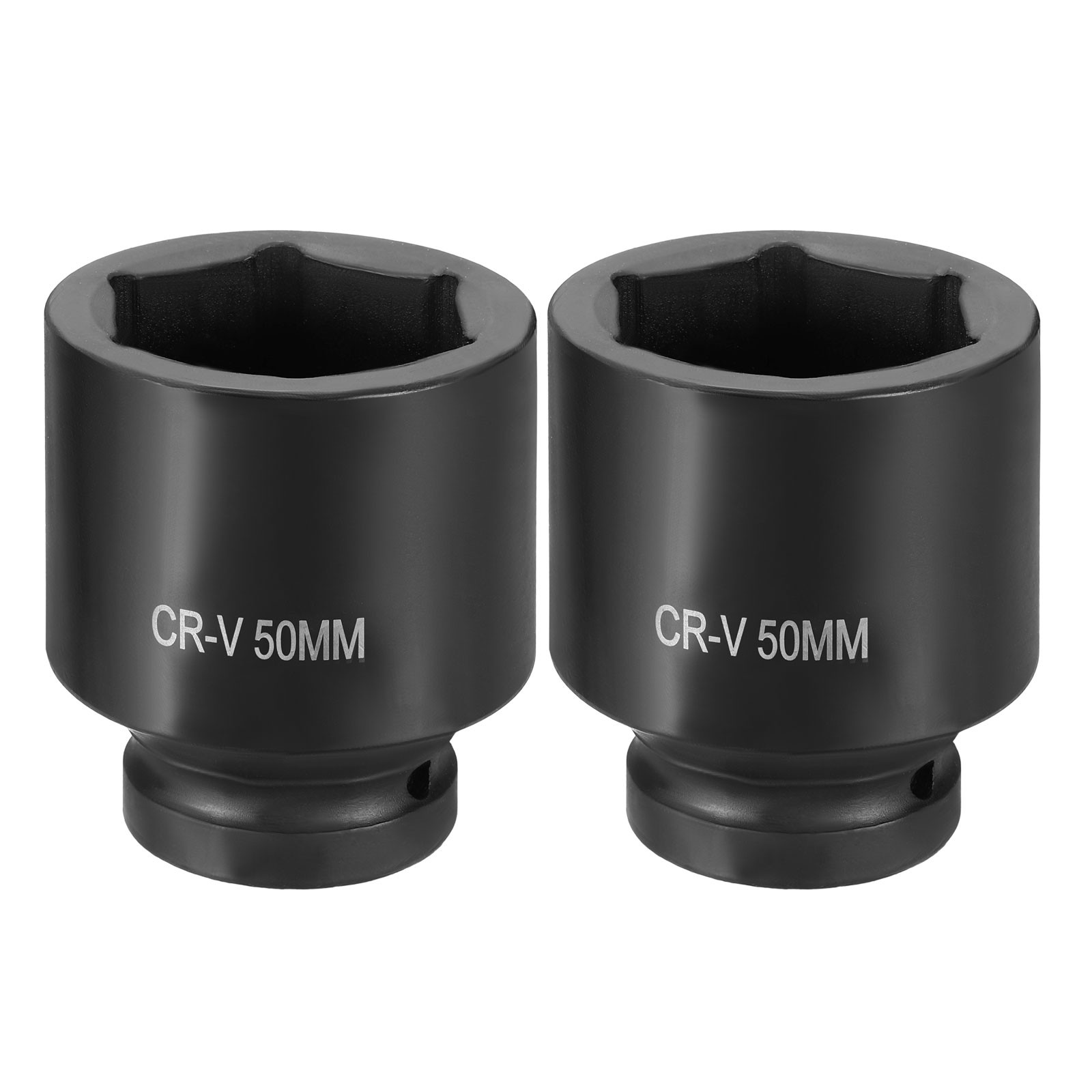 2pcs 1 Inch Drive 50mm 6 Point Impact Socket Chromium Vanadium Steel