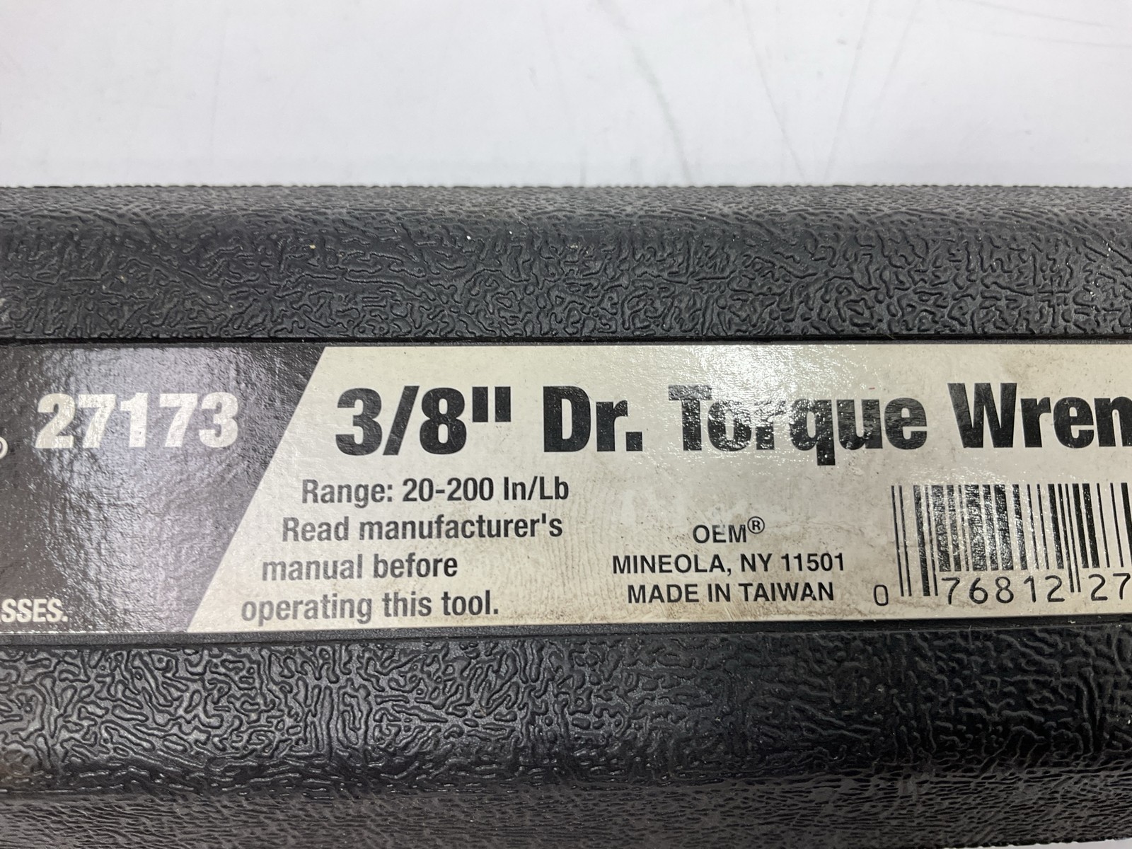 USED #10 – OEM Tools 27173 3/8″ Drive Click Style Torque Wrench 20-200 Inch/Lbs.