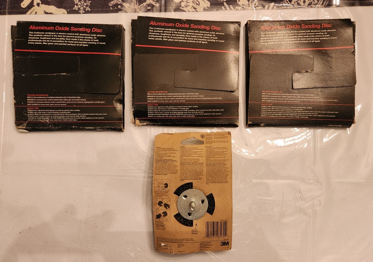 3M 4″ Aluminum Oxide Paint & Rust Stripper & 3 Packs Craftsman Sanding Disc Read