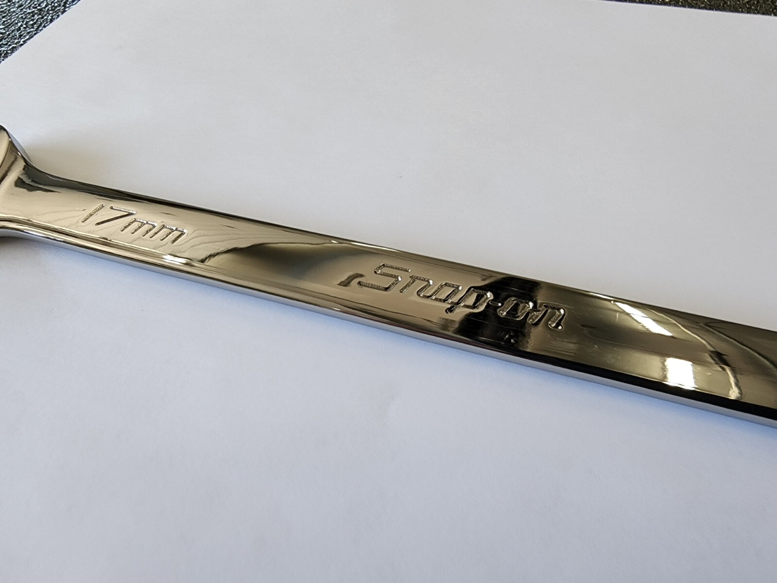 Snap-on Tools USA NEW 17mm Metric Flank Drive Chrome Combination Wrench OEXM170B