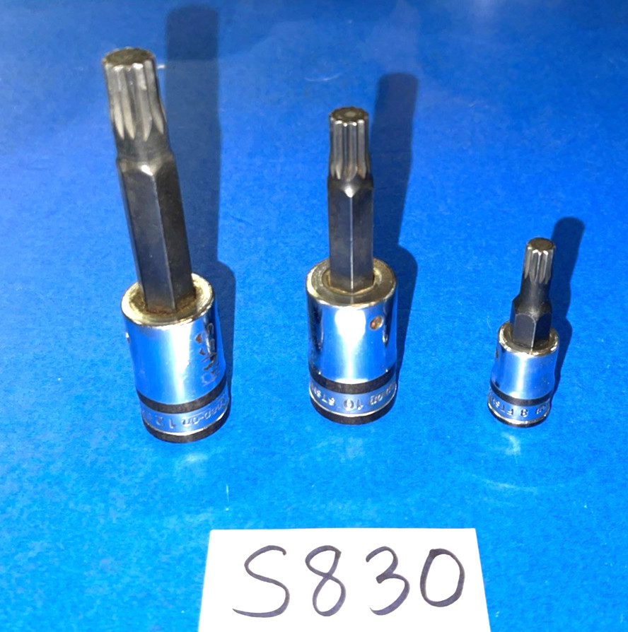 SNAP-ON TOOLS 3 PIECE METRIC TRIPLE SQUARE SOCKET DRIVERS 8MM, 10MM, 12MM
