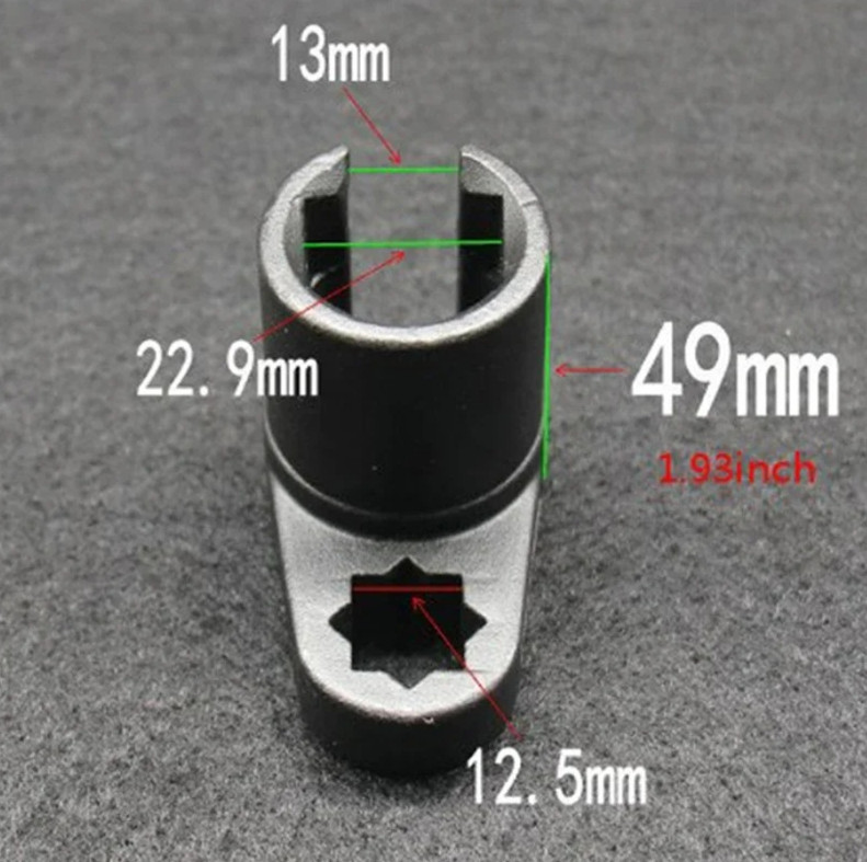 1pc 22mm Oxygen Sensor Socket Offset 3/8 Drive O2 Removal Wrench Tool – NEW