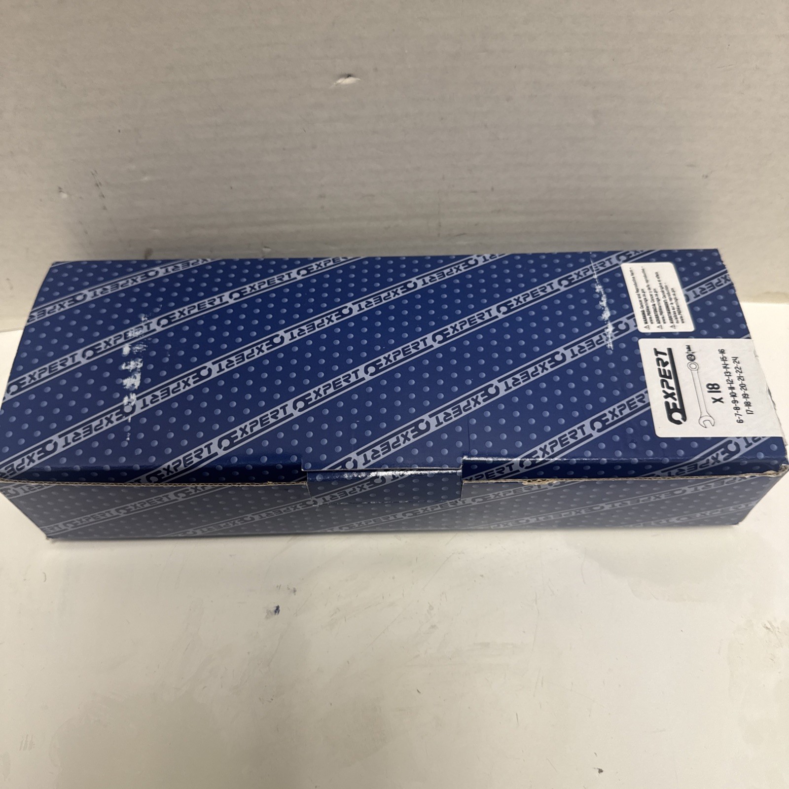 EXPERT E110313-US 18 Pieces Combination Wrench Set W/Roll Blue Pouch Brand New
