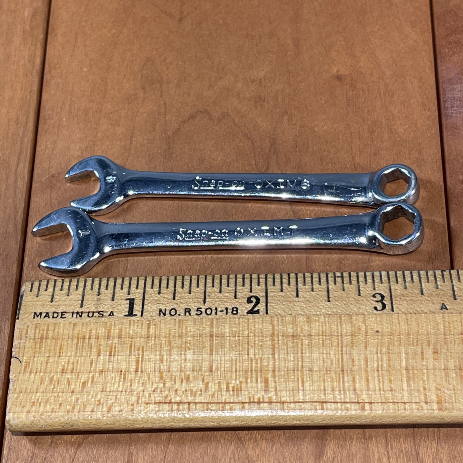 6 Snap-On OXI 8, 10, 11, 12 + OXI M6, M7 Midget SAE 6 Pt Combination Wrenches
