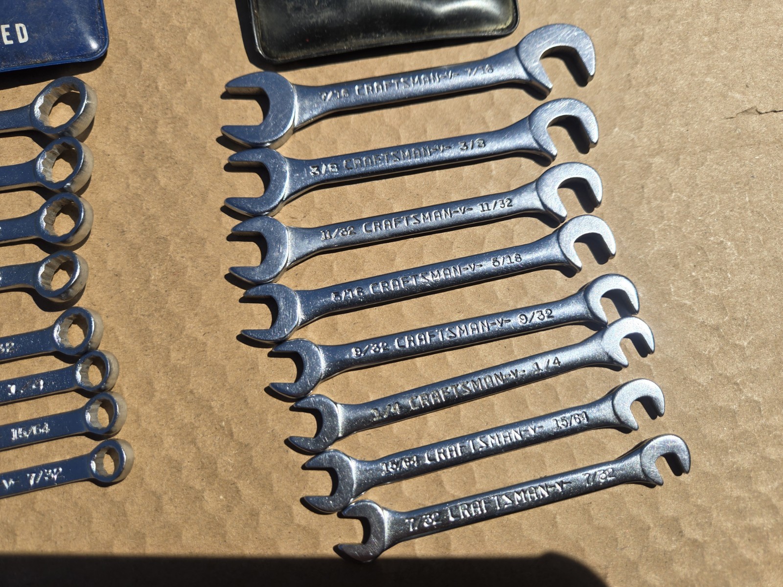 Two Craftsman 8pc Ignition Wrench Sets 9_4344 9_4306 Made in USA SAE SET 4344