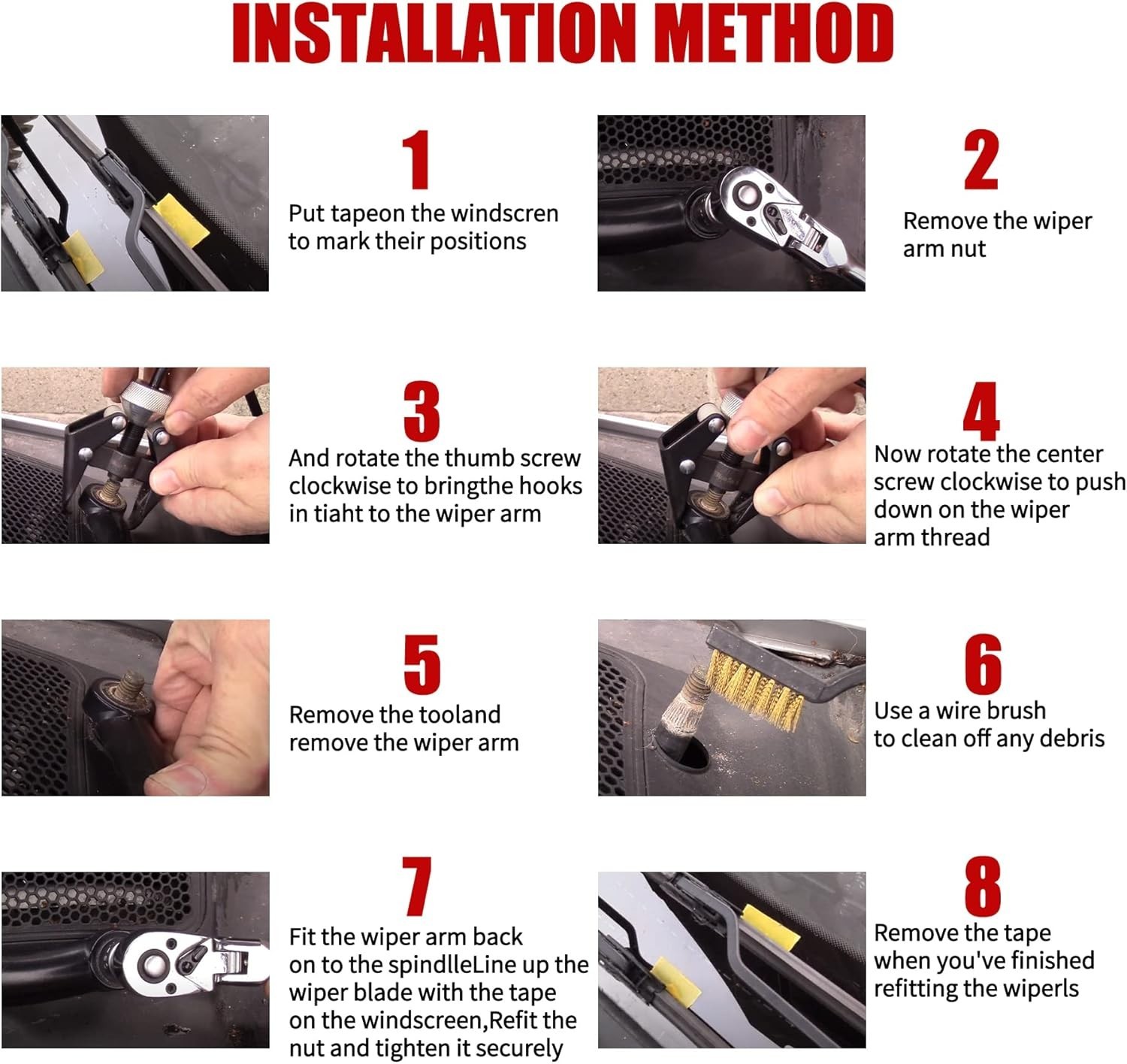 Corrosion-Resistant Wiper Arm Removal Tool & Battery Terminal Puller – 45 Steel