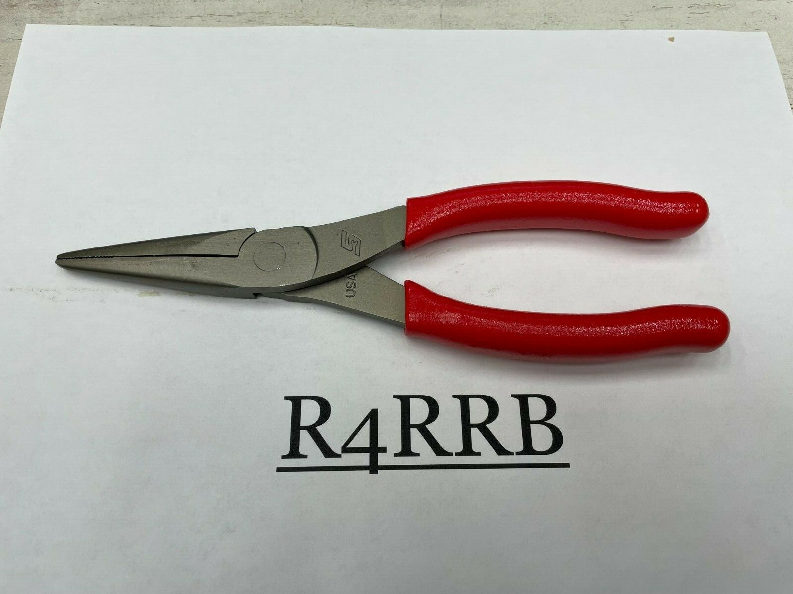Snap-On Tools USA NEW RED Soft Grip 8″ Talon Grip Needle Nose Pliers 96ACF
