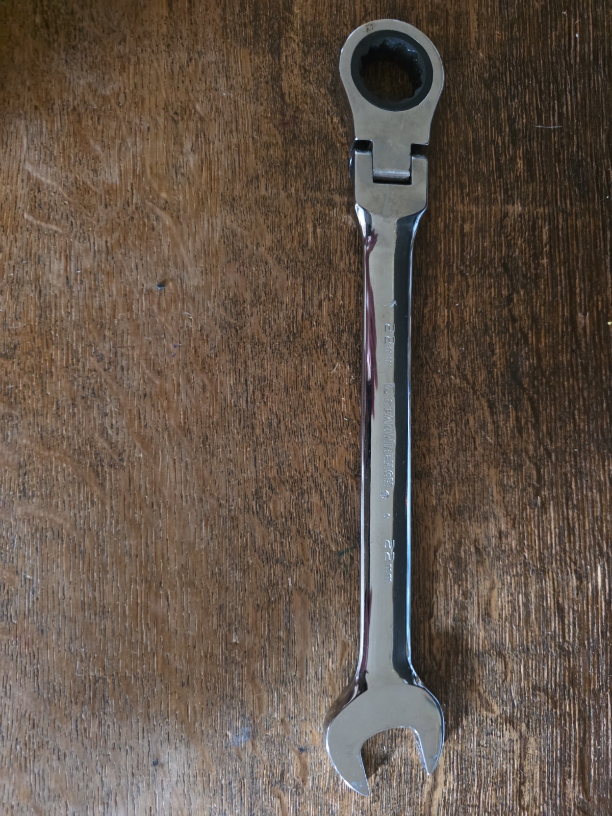GearWrench 22mm Flex Head Ratcheting Combination Wrench – Metric – Pivot Head –
