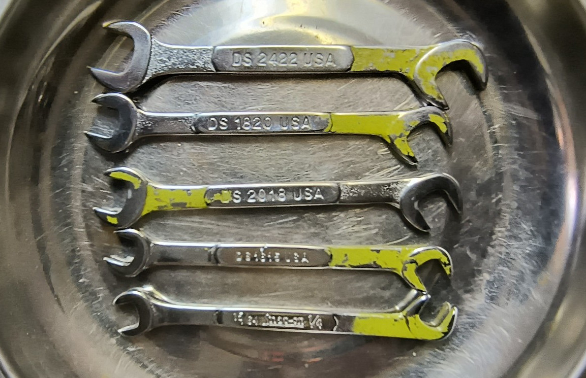 Snap On Tools C-65D Open End Offset 5 Piece Ignition Wrench Set FREE SHIP