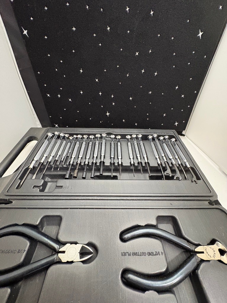 Vintage 25 Piece Alltrade Tool Set Pliers & Precision Screwdrivers W/Black Case