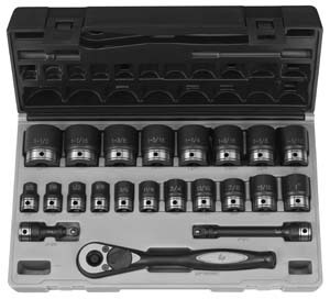 Grey Pneumatic 82622 1/2″ Drive 6 Point 22 Piece Fractional Duo Socket Set New!
