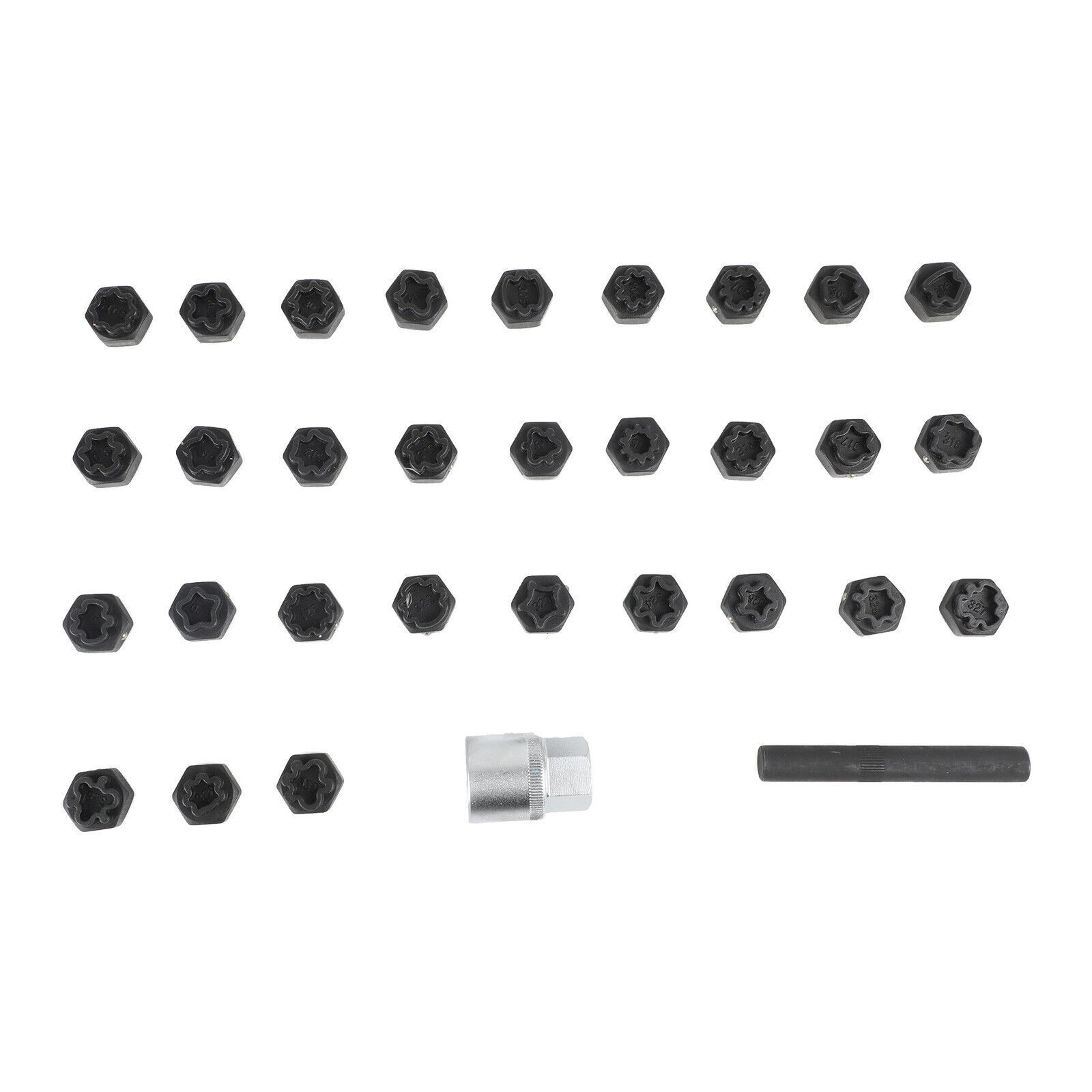 32pc Wheel Lock Lug Nut Master Key Set Removal Socket Tool Kit for Mercedes Benz